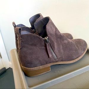 DONATING TOMORROW Taupe Ankle Booties